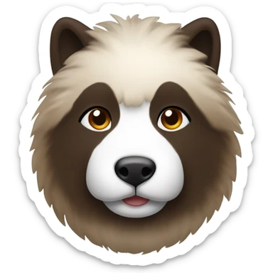 Eurasian with dark brown light brown and white sticker