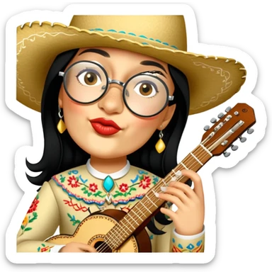 Mariachi Guitarist sticker