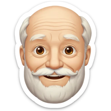 biblical old man white beard sticker