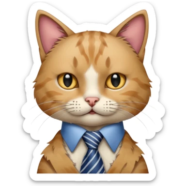 Cat wearing ripped ties  sticker