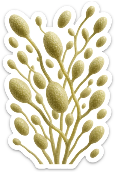 batteri della candida fluttuano in aria, IPERREALISTICO 4K sticker