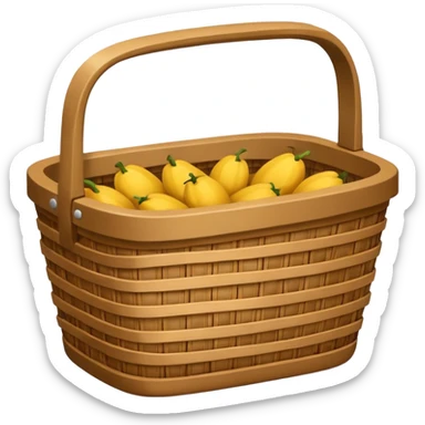 empty wicker basket sticker