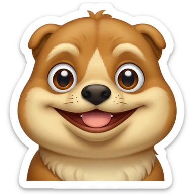 pepe and doge hybrid sticker