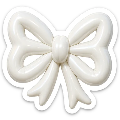 white gothic bow gothic style bow balloon sticker