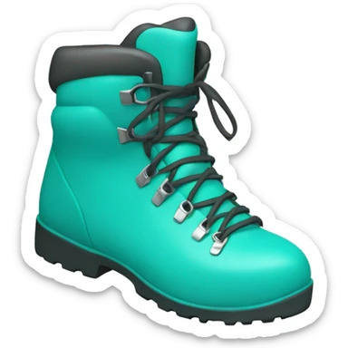 turquoise hiking boot sticker