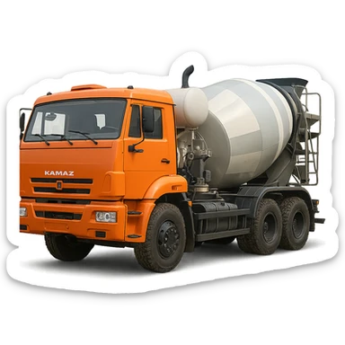 concrete mixer truck based on Kamaz sticker