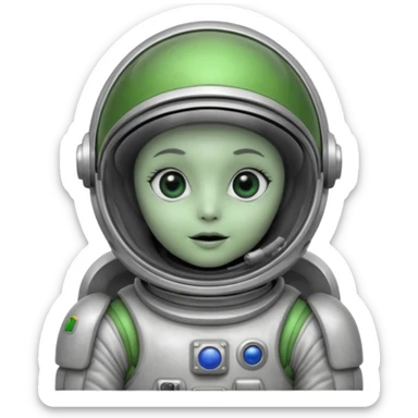 un alien sur la lune sticker