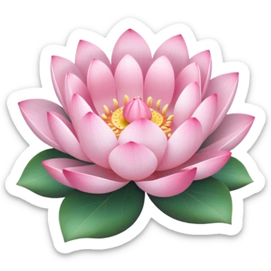 lotus flower with a pink bow sticker