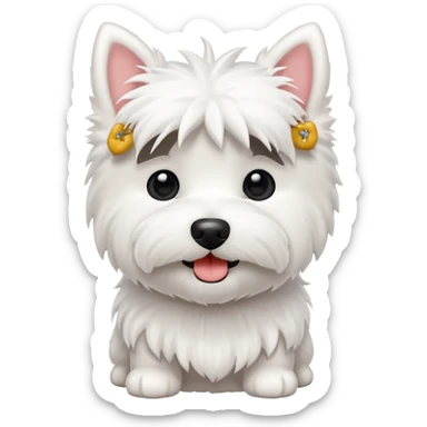 Tiny westie dog sticker
