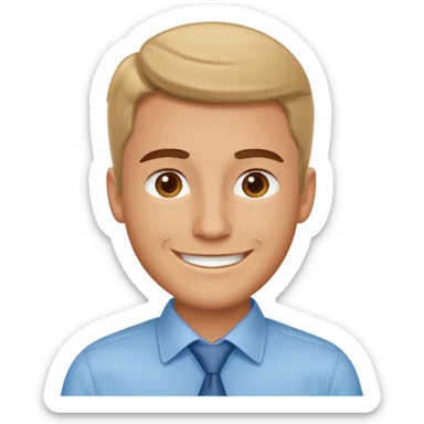 caucasian male office worker

light blue shirt sticker