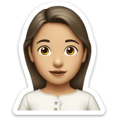 niña y conejito blanco sticker