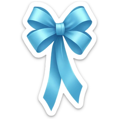 Light blue ribbons  sticker