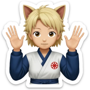 Megumi divine dogs hands sign from jujutsu kaisen  sticker