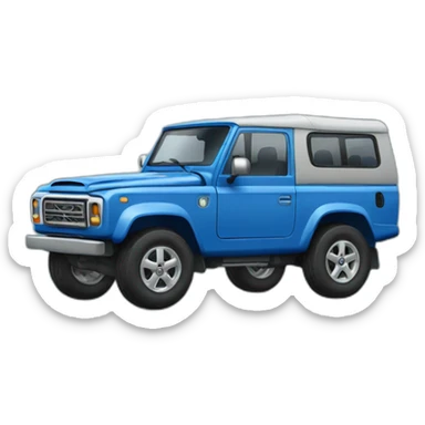 blue 4x4 car sticker