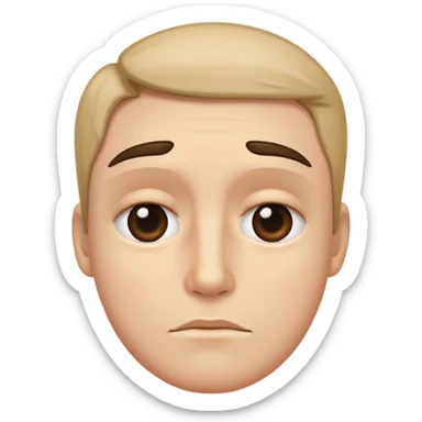 Cara con ojeras y cara cansada  sticker