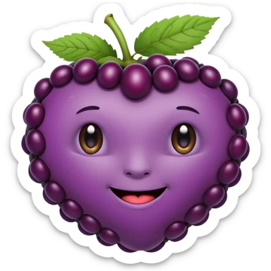 Black berry fruit with butt cheeks sticker