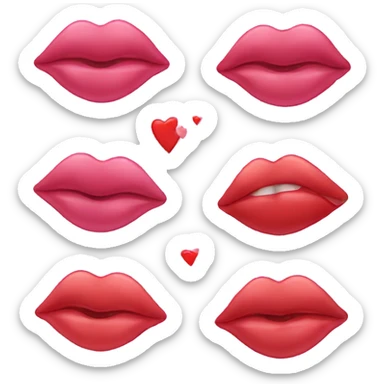 lips amd heart sticker