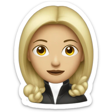 Woman being a spy sticker