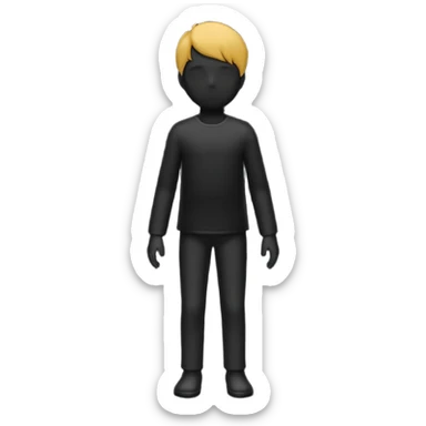 silhouette of a small figure growing into a tall one sticker