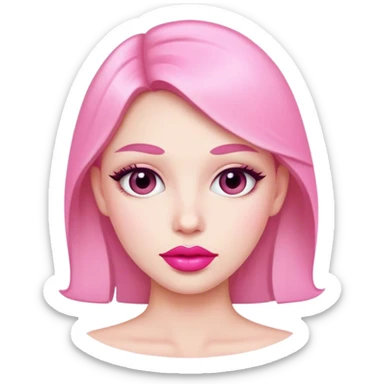 Pink seductive lips sticker