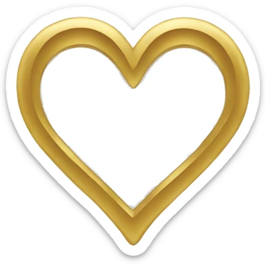 Gold heart sticker