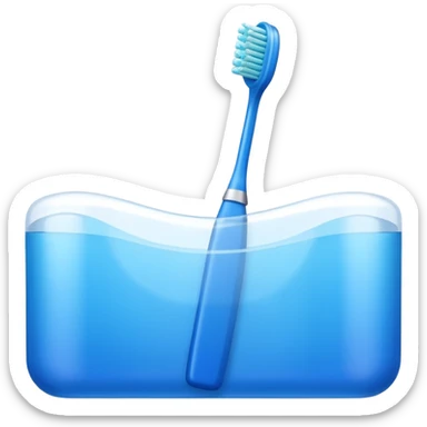 blue toothbrush sticker