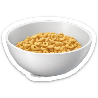 bowl with cereal sticker