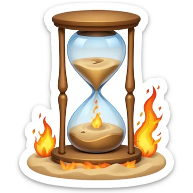 ⏳✨ — Hourglass + Spark

An hourglass with a tiny spark at the centre. sticker