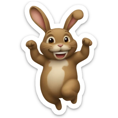 hopping person sticker