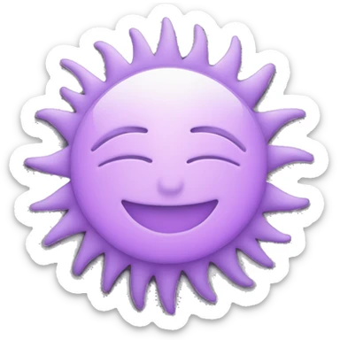 light purple sun sticker