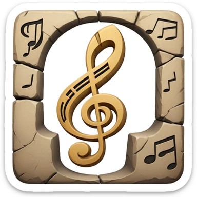 music note hieroglyphs sticker