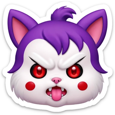 Kuromi (Sanrio) angry face sticker