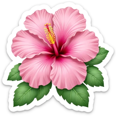 hibiscus pink pastel  sticker