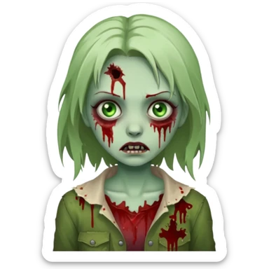 Pretty girl zombi sticker