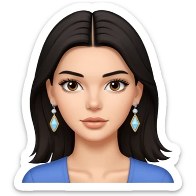 kendall jenner with earrings sticker