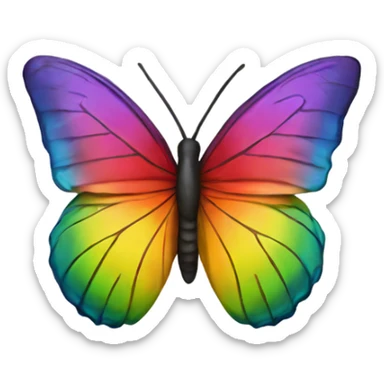 rainbow butterfly  sticker