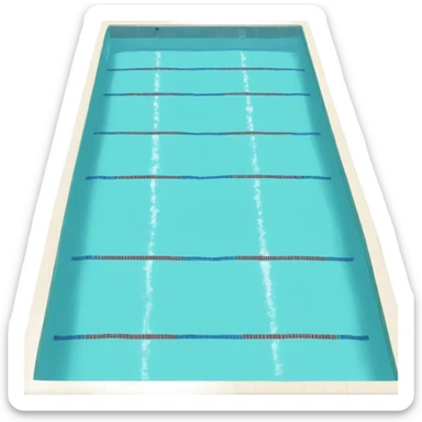 swimming pool with lanes sticker