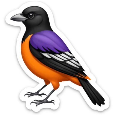 Baltimore Oriole and Baltimore Raven  logos sticker
