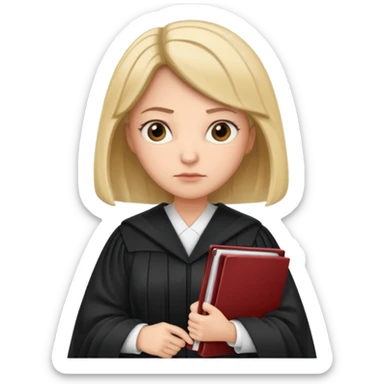 YARGIÇ KADIN ELİNDE DOSYA VAR,YARGIÇ KIYAFETİ GİYİNB sticker