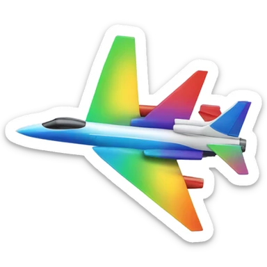 Rainbow jet sticker