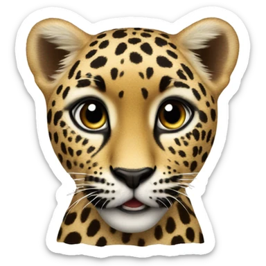 Panterprint hartje  sticker