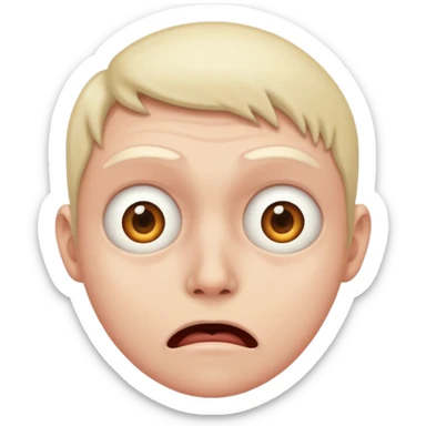 Nauseous scared  sticker