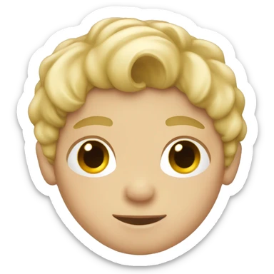 blonde boy with faded mullet sticker