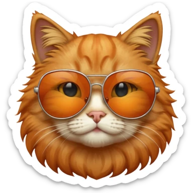Cat with sunglasses sticker