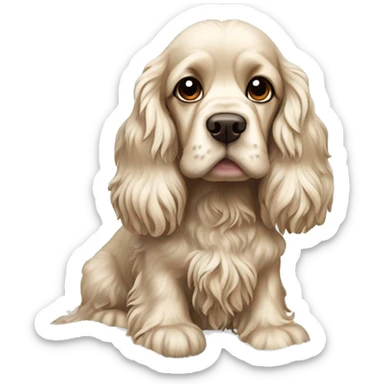 cocker spaniel in snow sticker