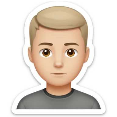 crew cut shorter hair sticker