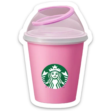 Starbucks pink cup sticker