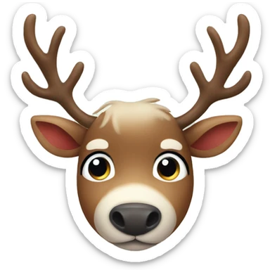 Cute reindeer sticker