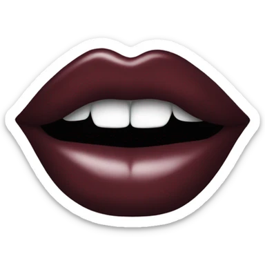 Maroon lips sticker