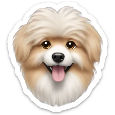 Poodle and a pomarianian mix sticker